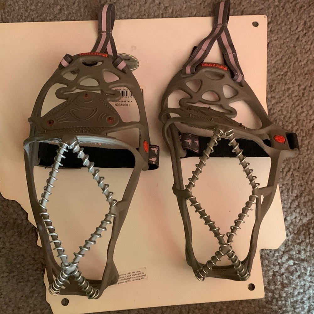 Durable Gray Ice Cleats for Men